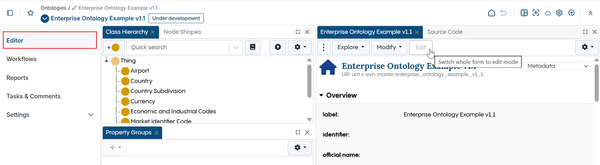 Enterprise Ontology Example v1.1 - Edit