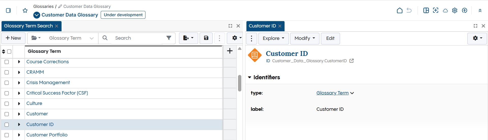 Glossary - Customer ID
