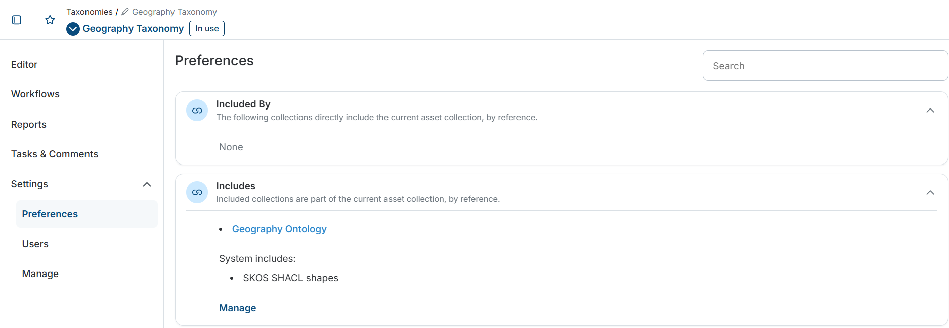 Geography Taxonomy Includes