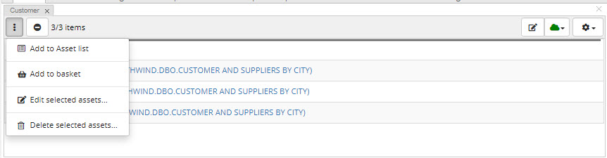 Asset List More Options