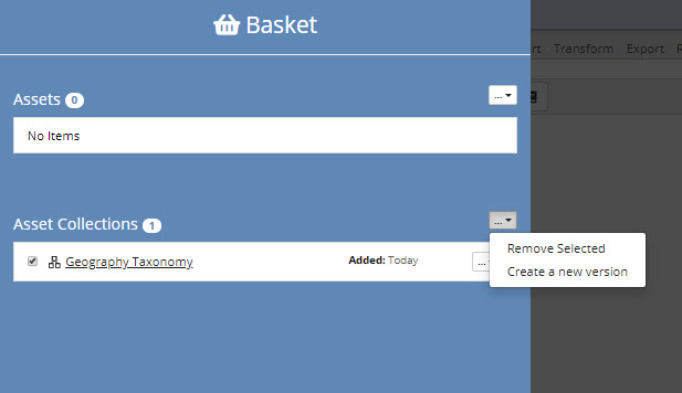 Basket with Asset Collection