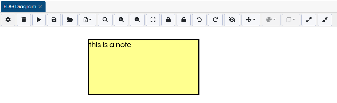 EDG Diagram Note Node with text