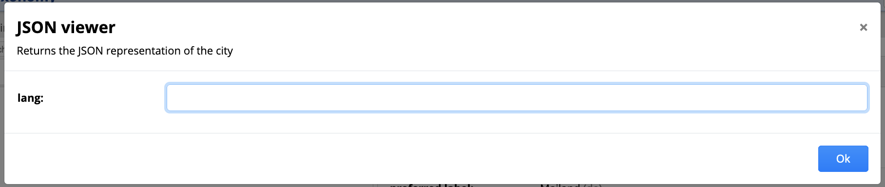 Custom Resource Explore Action Parameter