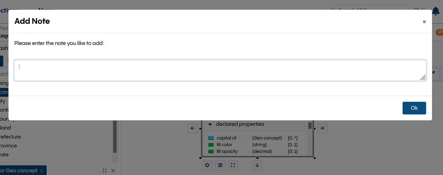 EDG Diagram Add Note in Node text field