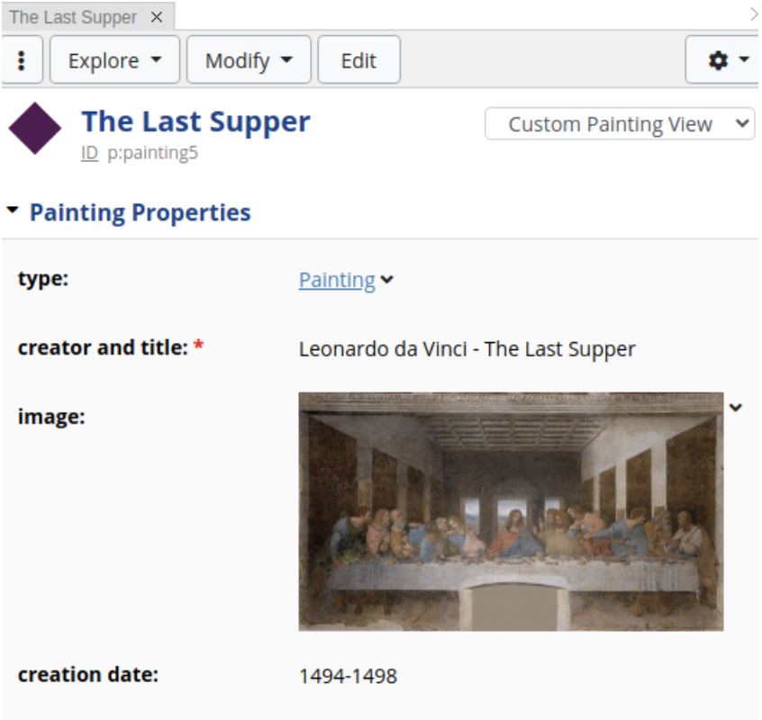 Painting Properties View