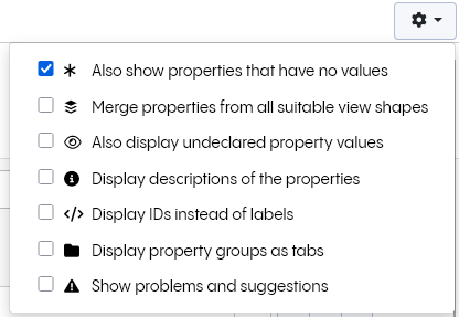 Properties with No Value Selection