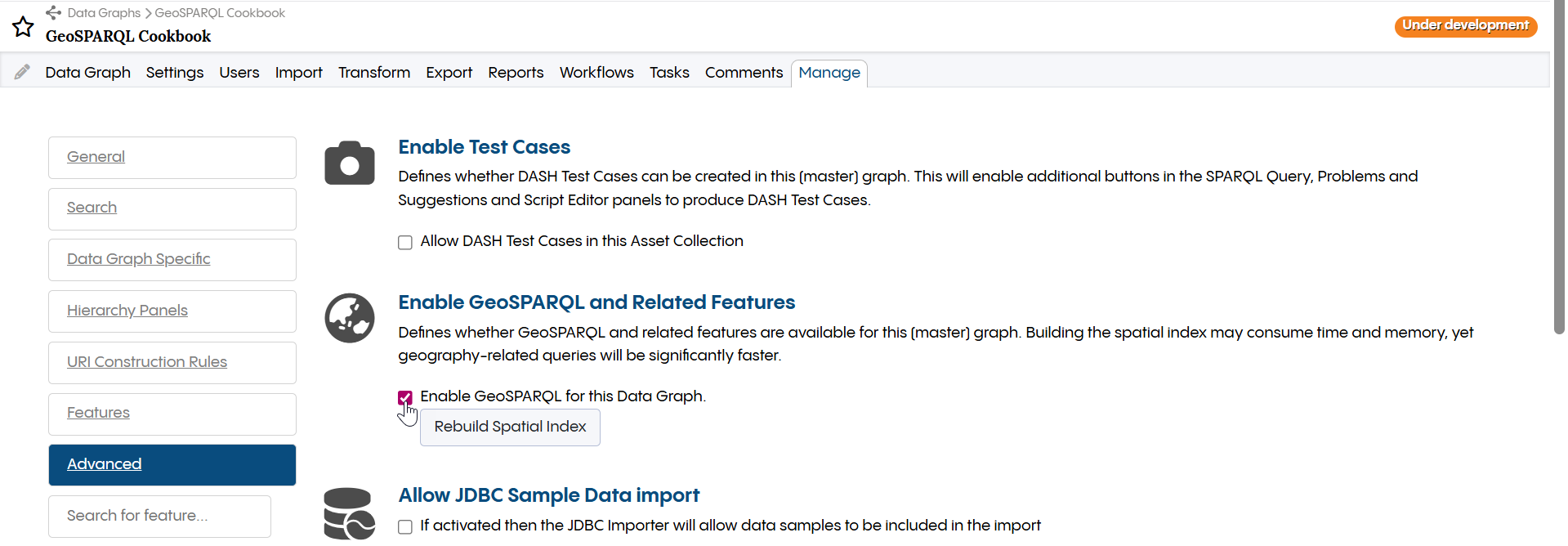 Enable GeoSPARQL