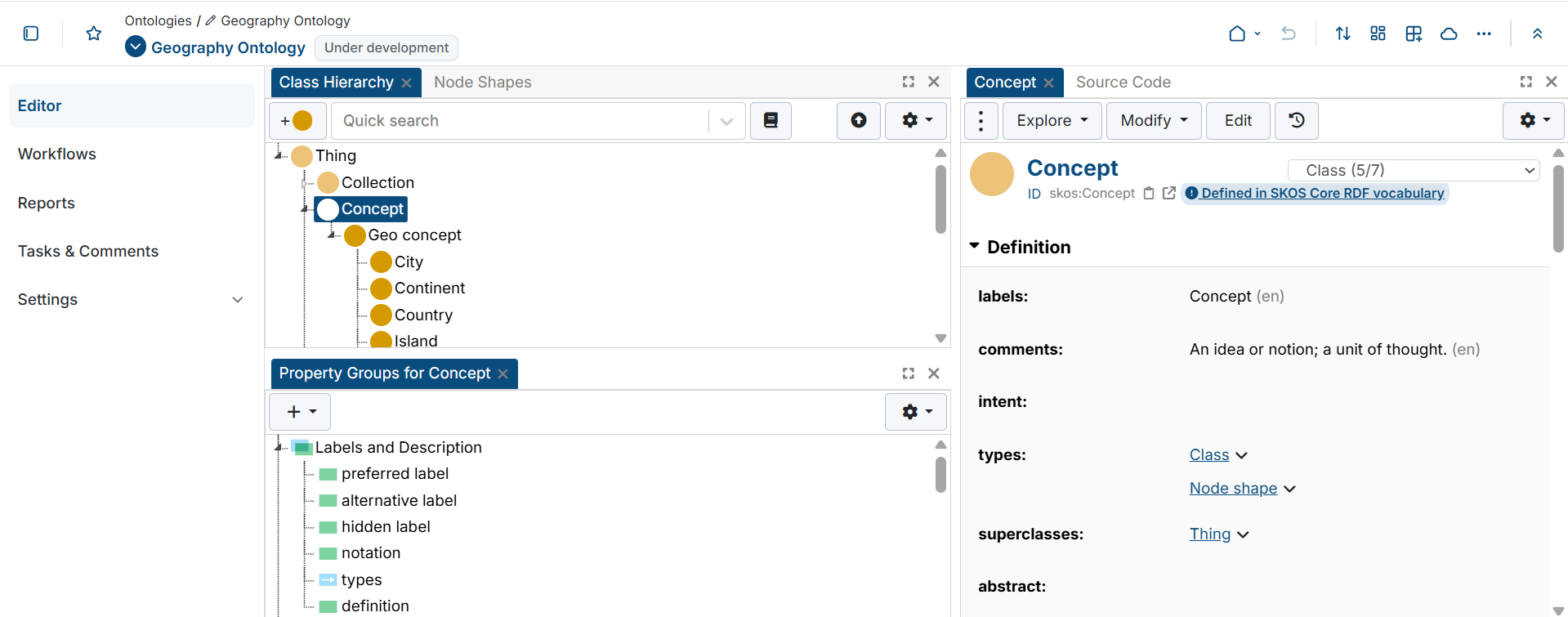 Geography Ontology Page