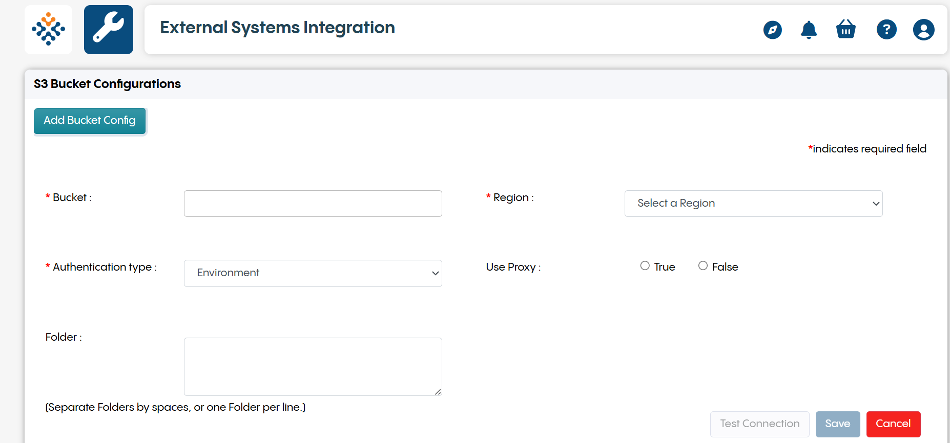 External System Integration Page
