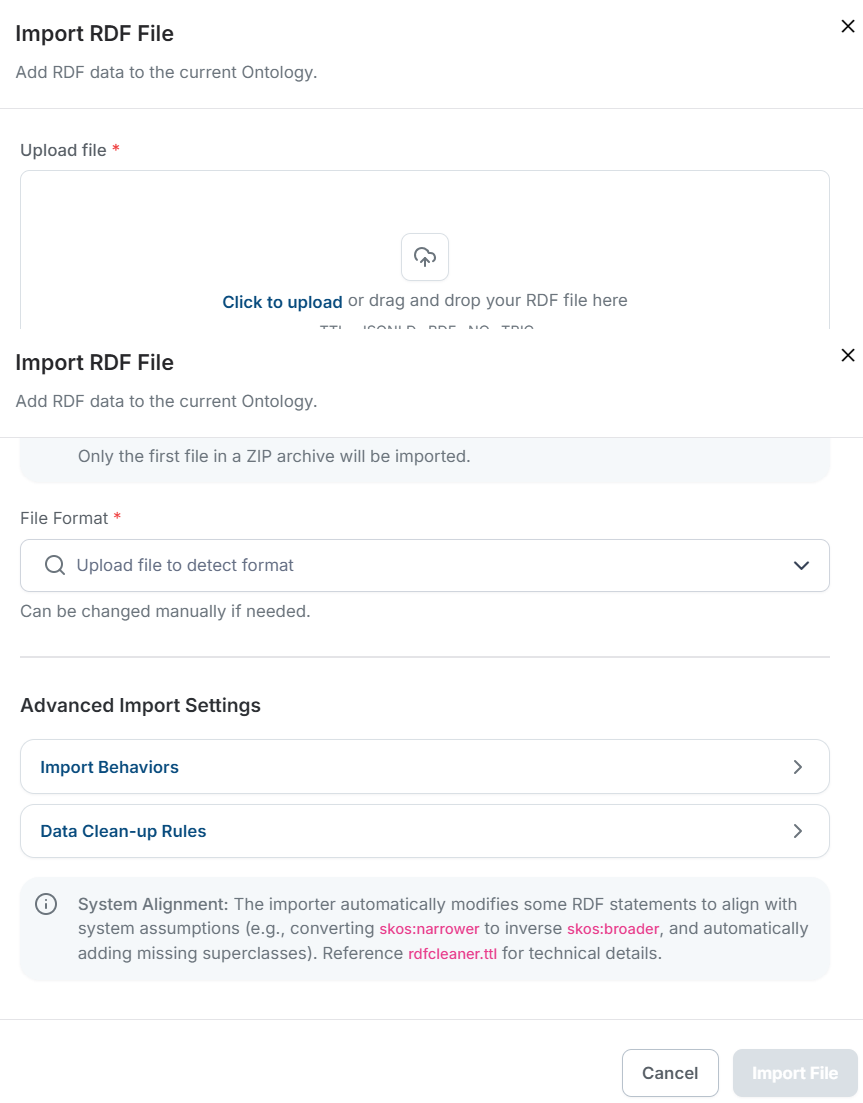 Import RDF File Page