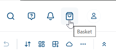 Navigation Bar with Basket Highlighted