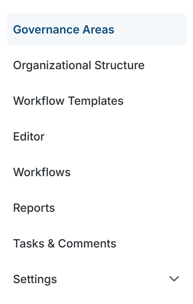 Other Governance Assets Tab