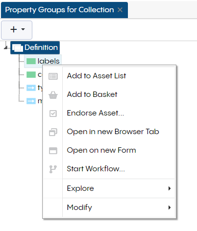 Property Operations Right Click Options