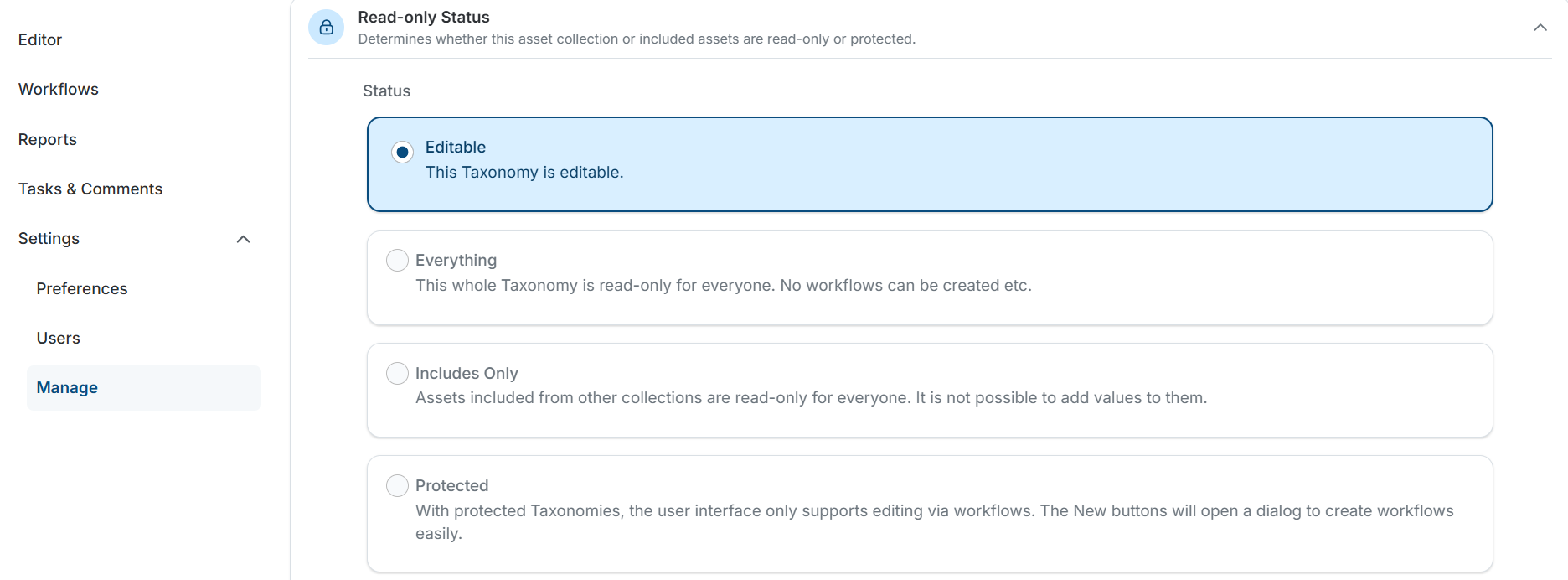 Asset Collection Protected Mode