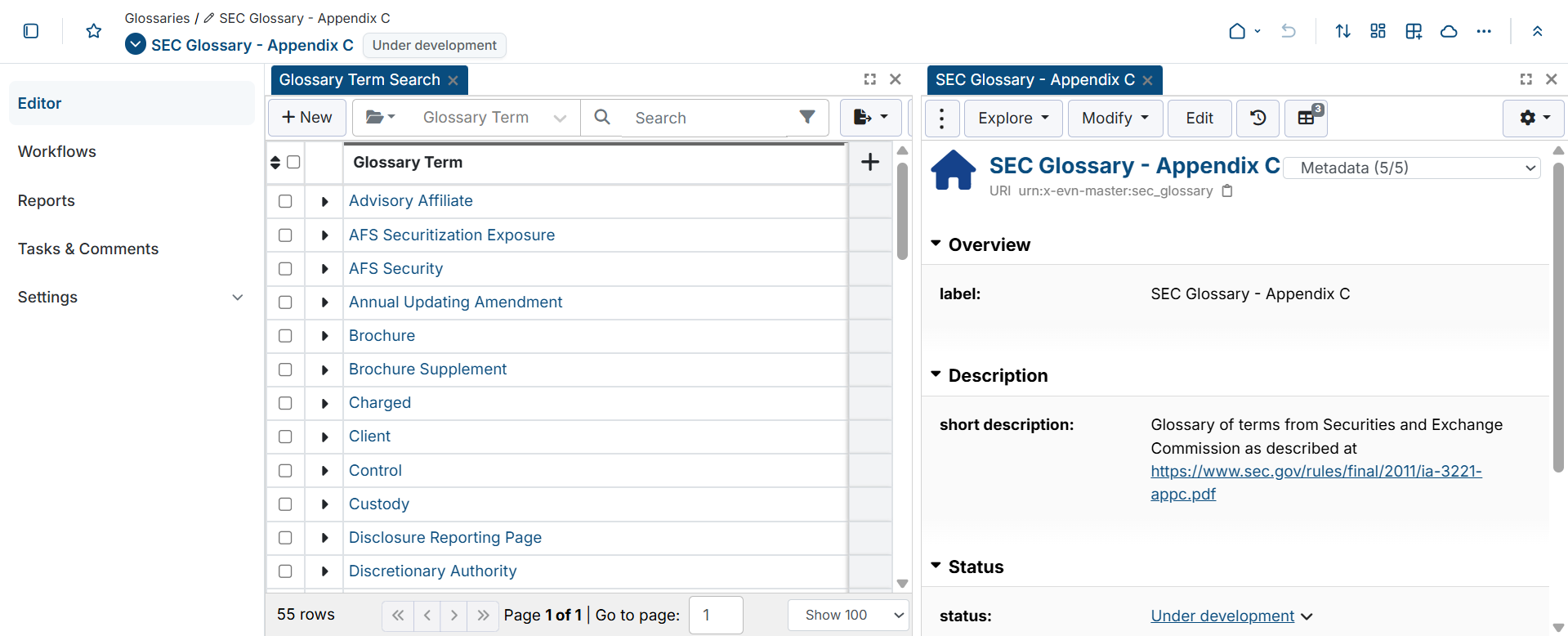 SEC Glossary - Appendix C Page