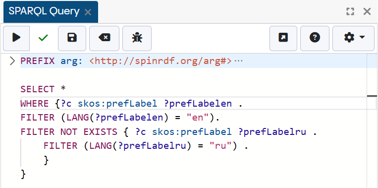 SPARQL Query Panel