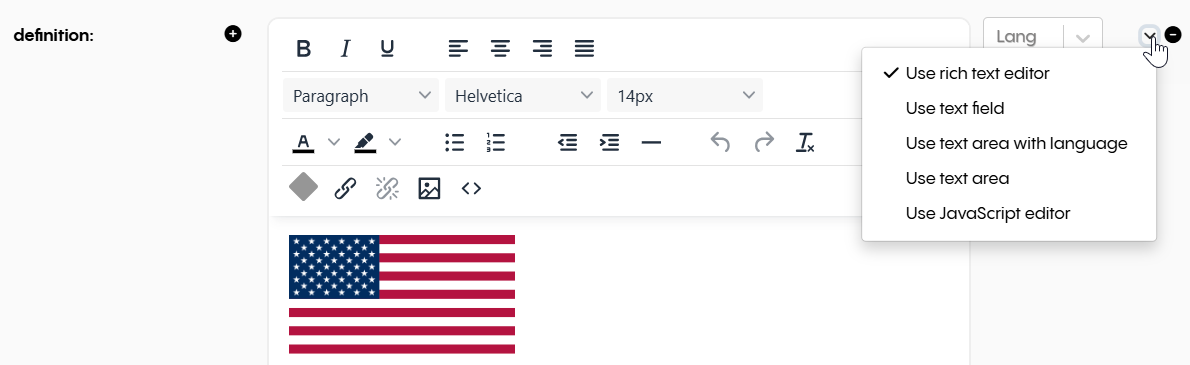 Switch Widget Dropdown