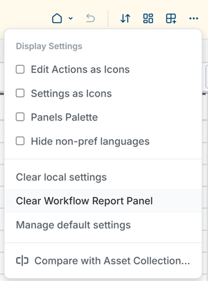 Workflow report panel